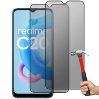 2 Pieces Tempered Glass Anti-Spy for realme C20 Screen Protector