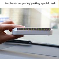 Automobilio laikinas sustojimo ženklas Automobilio parkavimo numeris Šviečiantis ABS Automobilio radimo telefono kortelė juoda