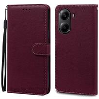 For Poco X7 Pro Case Leather Wallet Phone Case For Xiaomi Poco X7 Pro 5G Case Book Coque Fundas Cover For Poco X7 Pro 5G Bumper For Poco X7 Pro 5G vyno raudonos spalvos