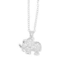Elephant Necklace for Women Rhinestone Elephant Clavicle Chain Auspicious Animal Jewelry for Girlfriend sidabras