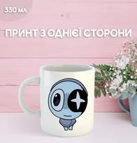 Puodelis Dandžio pasaulyje (Dendi) Roblox Dandy's World su spauda keraminis puodelis 330 ml 9.5 balta