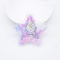 12Pcs 50mm Printed Colorful Star Sequins Appliques for DIY Girl Headwear Clips Bow Pendant Decor Accessories Clothes Patches rožinė