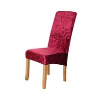 Auksinis Deimantinis Velvetinis Elastingas Banketinis Kėdės Užvalkalas - Nuimamas ir Skalbiamas Kėdės su Aukštu Atlošu Valgomojo Kėdės Užvalkalas Extra Large (XL) raudona