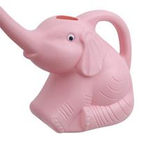 Outdoor Elephant Shape Watering Can Pot Plastic Gardening Potted Plants Portable 1pc rožinė