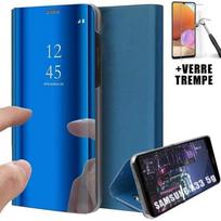 Protective Case - PROSHOP - for Samsung A33 5G - Mirror Effect - Translucent Window - Blue mėlyna
