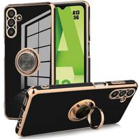 Protective Case for Samsung Galaxy A04s / A13 5G Shockproof Silicone Black Ring Holder 360° juoda