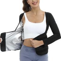 Sauna Suit For Women Waist Trainer Body Shaper Long Sleeves Jacket Sweat Workout Tops Tummy Control Shapewear Slimming Shirts S sidabras