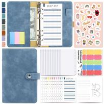 Money Budget Planner Binder With Zipper Envelopes, Cash Envelopes For Budgeting, Money Organizer For A6 Cash Budget Binder A6 white