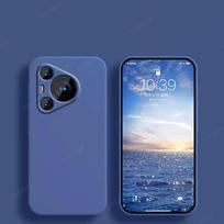 For Huawei Pura 70 Case Cover Huawei Pura 70 Capas Phone Bumper Back Shockproof Liquid Silicone TPU Soft Fundas Huawei Pura 70 Huawei Pura 70 mėlyna