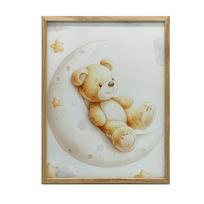 Miś Na Księżycu Miś Na Księżycu, 50X70 Cm, Rama Aluminiowa Czarna, Papier Matowy 230 Gsm 54