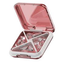 Portable Medicine L Case Silicone Stainless Steel High Density Travel Medicine Case for Vitamin