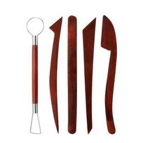 Clay Sculpture Carving Wooden Knife Pottery Clay Ceramic Molding Tool DIY Clay Sculping Carved Tools 5Pcs/Set Pack of 1