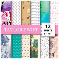 12 lapų pakuotė popieriaus Singer Taylor Swift popierius 15*15CM