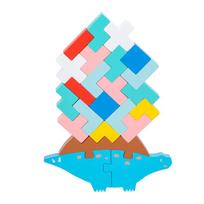 Wooden Young Children'S Camels Stacked High Stacked Music Color Cognition Three-Dimensional Russian Puzzle Building Block