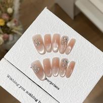 Luoxing Gentle Smudge Blush Daily White Style Glass Bead Cat Eye Butterfly Drilling Wear Armor XS