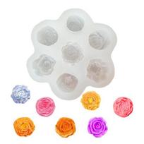 Silikoninė gėlių forma tortui, šokoladui, muilui, 3D rožė, rankų darbo žvakė, gipso forma, maistinis, daugkartinio naudojimo kepimo įrankiai B
