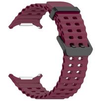 Aukštos kokybės silikoninis dirželis Samsung Galaxy Watch Ultra 47mm. Minkštas sportinis dirželis Samsung Galaxy Watch7 Ultra išmaniajam laikrodžiui. Išmaniųjų laikrodžių priedai Galaxy Watch 7 Ultra raudona