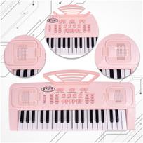 Vaikiškas pianinas su mikrofonu, 37 klavišai, rožinis