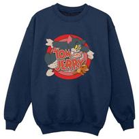 Tom and Jerry Womens/Ladies Classic Catch Sweatshirt S tamsiai mėlyna spalva