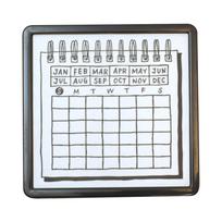 DESIGNPHIL MIDORI Calendar Design Stamp, Pre-Inked, Easy Marking Tool for Planners