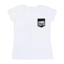 Scooby Doo Womens/Ladies Faux Pocket Cotton T-Shirt XL balta