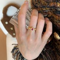 Oval zir*****pen ring French fashion ring new jewelry women's high sense