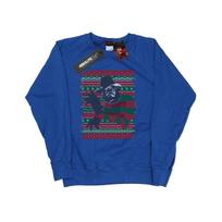 A Nightmare On Elm Street Womens/Ladies Christmas Fair Isle Sweatshirt XXL karališkos mėlynos spalvos