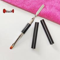 Dual-Use Gel Therapy Nail Art Pen: Round and Flat Tips for Embossing and Color Mixing pink