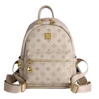 Hong Kong Style Retro Trendy Brand New Korean Version Backpack Trendy Backpack Simple Niche Embossed Backpack Girls' Travel Bag small