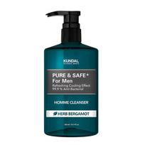 KUNDAL Pure & Safe Cooling Men Intimate Wash 300ml Gentle Hygiene Cleanser Fresh Care