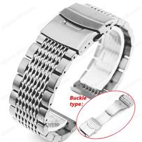 Tvirtas metalinis dirželis 18mm 20mm 22mm 24mm Nerūdijančio plieno apyrankė Universali juosta Samsung Watch 4/5/3 Dirželis Seiko Apyrankei 20mm gray
