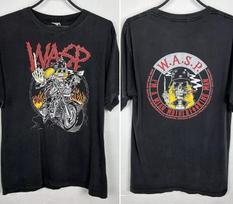 80s Reprint WASP 1989 4 Animal Motherf@cking Man Black TShirt Classic Style Unisex T-Shirt S