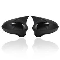 For Seat Leon MK2 1P Ibiza MK4 6J 2008-2017 Carbon Fiber Style Black Rearview Side Mirror cover Caps