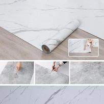 45cmx5m Imitation Marble Floor Tiles Waterproof Non-Slip Self-Adhesive Wallpaper Peel and Stick Wear-Resistant Floor Stickers (as the picture,45cmx5m)
