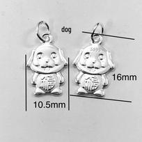 999 Silver Zodiac Animal Pendants: Mouse, Ox, Tiger, Rabbit, Dragon, Snake, Horse, Sheep, Monkey, Rooster, Dog, Pig DIY Ornaments 999 Silver: Approx. 1g