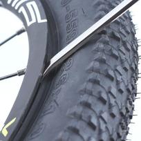 Plieninių ratų padangų svirtis išlenkta dviračio dviračio padangų kabliukų taisymo įrankis Bicycle tire spoon black