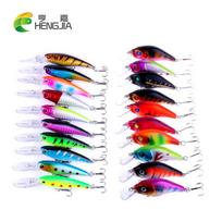 HENGJIA mišrių žvejybos masalų rinkinys, 20 vnt dirbtinio masalo plastikinis Minnow/Crankbait masalo reikmenys 20pc sent randomly red