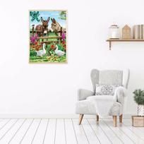 Deimantinis 5D „pasidaryk pats“ deimantinis paveikslas „Asilas ir gulbės“ Deimantinis siuvinėjimas kryžiaus dygsnio mozaikinis paveikslas 20X30CM white