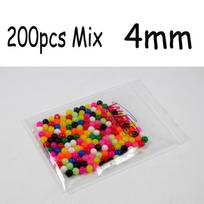 „Wifreo 200PCS“ kelių spalvų mišrios žvejybos takelažas, plastikiniai karoliukai, stotelės, skirtos jaukų suktukų Sabiki DIY 4mm 5mm 6mm 8mm 4mm