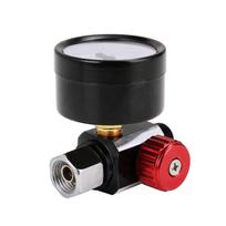 HVLP Spray Air Regulator Pressure Gauge 1/4  Mini Inline Air Filter juoda