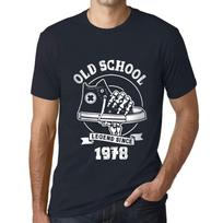 Vyriški vintažiniai marškinėliai su grafika, senosios mokyklos „All Star“ nuo 1978 m., tamsiai mėlyni XS bedugnė