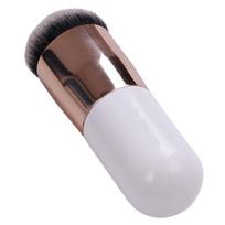 Nešiojamas BB kreminis makiažo šepetėlis Chubby Pier Foundation Flat Brush sidabras