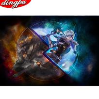 5d Diy Large Diamond Mosaic Abstract World Map Diamond Painting Full Square Round Embroidery 20X30CM