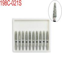 10 vnt Dental Deimantiniai kapai poliravimui Išlyginantys dantų poliruokliai Super šiurkštūs dantų balinimo įrankiai 198C-021S 198C-021S juoda