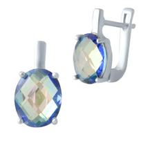 Sidabriniai auskarai su mistiniu topazu 3,95 ct (1988947) įvairiaspalvė spalva