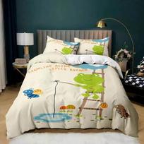 Funny Frog 3D Digital Printing Is Set of Pillow Socket Three-piece Bedding Suit King