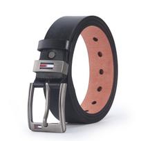 Casual Retro PU Microfiber Belt Men's Pin Buckle Washed Belt Middle-aged and Young All-match Belt 120cm tamsiai ruda spalva