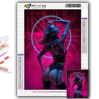 „Pasidaryk pats“ 5D deimantų tapyba „Cyberpunk Sexy Art“ kryžminio dygsnio rinkinys Visas gręžimo siuvinėjimas mozaikos menas Kalnų krištolų paveikslėlis Dovana Full Round 20X30CM black