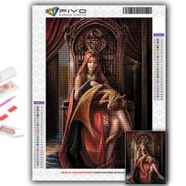 5D Diamond Painting Full Diamond Game of Thrones Dragon and Beauty  Diamond Painting Handmade Diy Diamond Mosaic Painting Home Decoration Full Round 20X30CM black