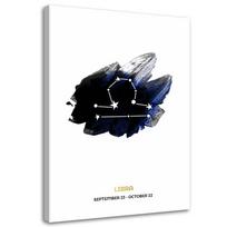 Drobės spauda, Zodiako ženklas Svarstyklės 40x60 juoda/balta